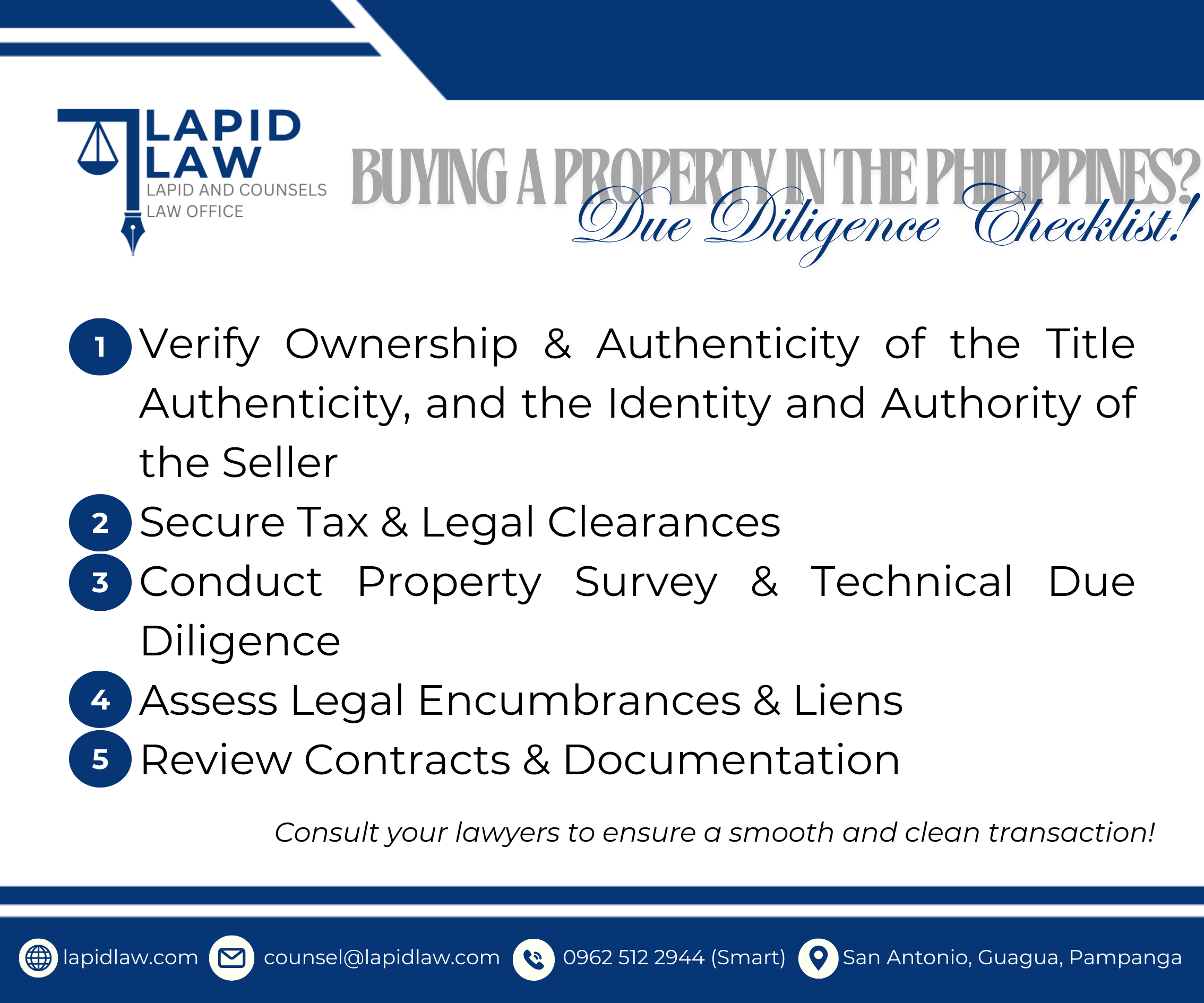 Buying a Property in the Philippines? Here is a simple Due Diligence Checklist!  ​