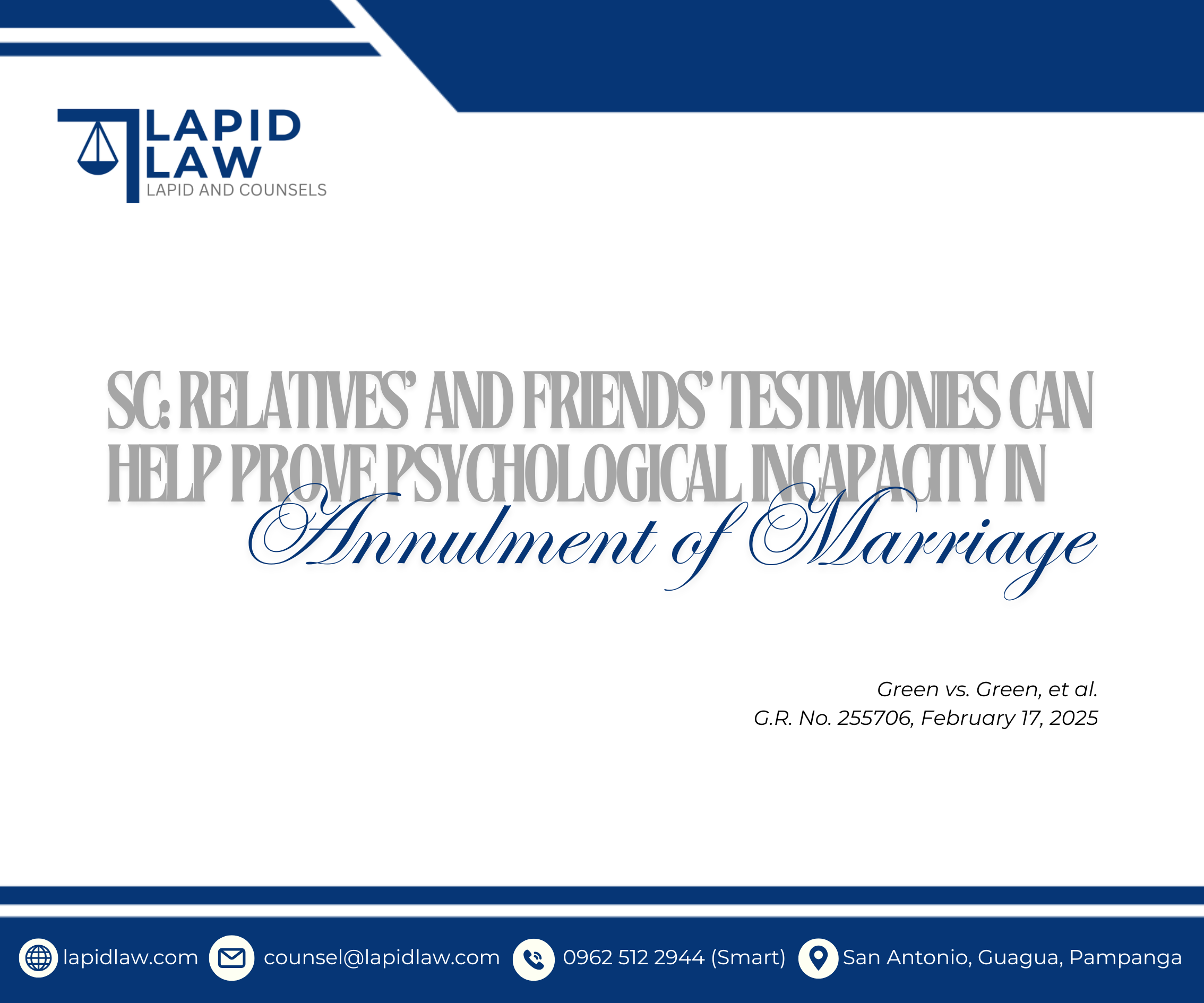 SC: Relatives’ and Friends’ Testimonies Can Help Prove Psychological Incapacity in Annulment of Marriage